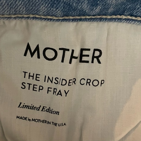NWT MOTHER jeans Insider Crop Step Frey Limited Edition Wash Size 34 - Picture 13 of 16